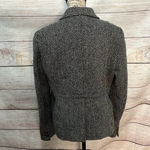 Comptoir des Cotonniers Jacket Wool Blend Tweed Size 44 XL Presley Laine Brown - Picture 6 of 13